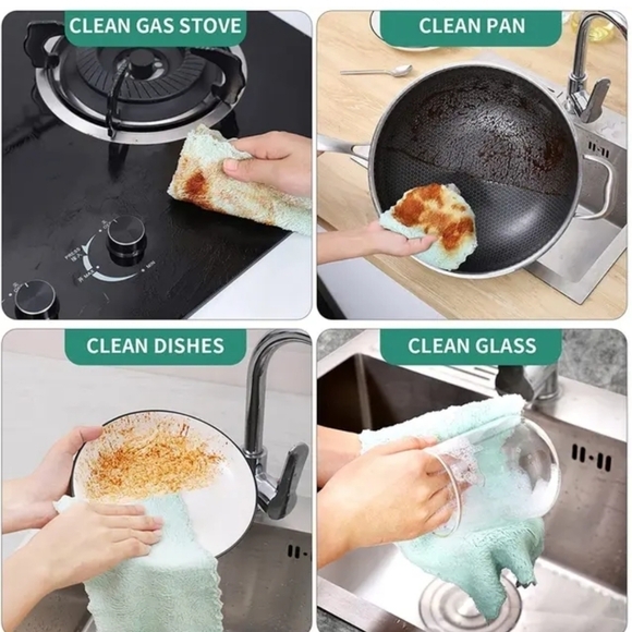 ULTRA Absorbent Dish Cloth SET with FREE Jar Gripper - Picture 7 of 8